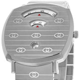  Shop Authentic Gucci Grip Quartz Silver Dial Silver Steel Strap Watch For Women - YA157410 - Luxxuri