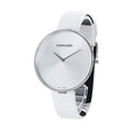  Shop Authentic Calvin Klein Full Moon White Dial White Leather Strap Watch for Women - K8Y231L6 - Luxxuri