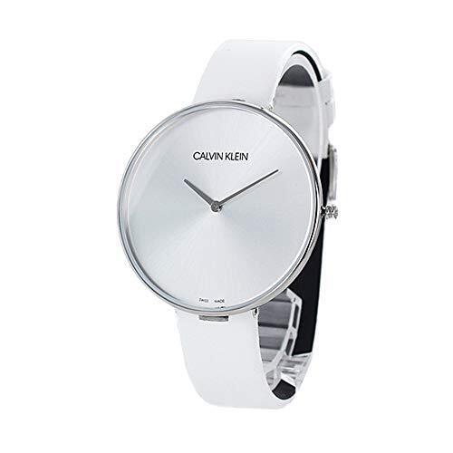  Shop Authentic Calvin Klein Full Moon White Dial White Leather Strap Watch for Women - K8Y231L6 - Luxxuri