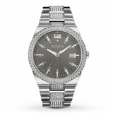  Shop Authentic Bulova Crystal Collection Brown Dial Silver Steel Strap Watch for Men - 96B221 - Luxxuri