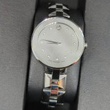  Shop Authentic Movado Sapphire Diamonds Silver Dial Silver Steel Strap Watch For Women - 606814 - Luxxuri