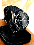  Shop Authentic Emporio Armani Mario Chronograph Quartz Black Dial Black Nylon Strap Watch For Men - AR11453 - Luxxuri