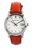  Shop Authentic Burberry The City Silver Dial Orange Leather Strap Watch for Women - BU9121 - Luxxuri