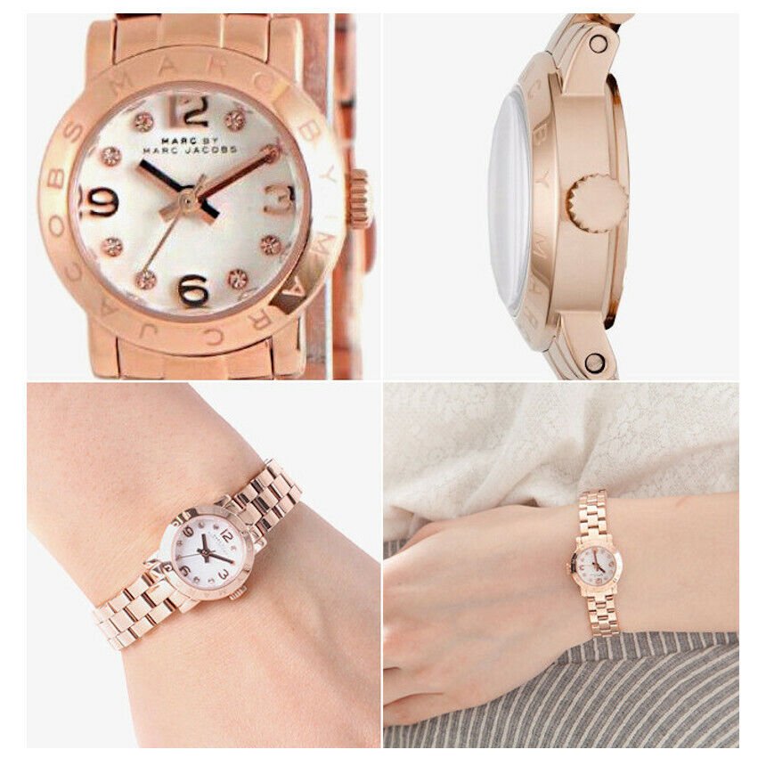  Shop Authentic Marc Jacobs Amy White Dial Rose Gold Steel Strap Watch for Women - MBM3227 - Luxxuri