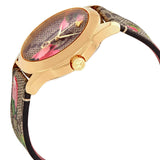  Shop Authentic Gucci G Timeless Floral Brown Dial Brown Leather Strap Watch For Women - YA1264038 - Luxxuri