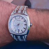  Shop Authentic Bulova Phantom Swarovski Crystal Pave Silver Dial Silver Steel Strap Watch for Men - 98B296 - Luxxuri