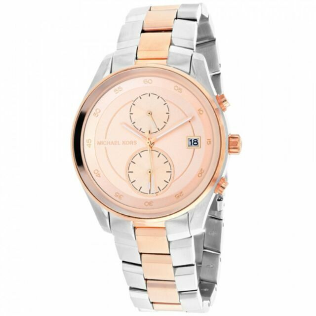  Shop Authentic Michael Kors Blair Quartz Analog Rose Gold Dial Two Tone Steel Strap Watch For Women - MK6498 - Luxxuri