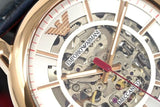  Shop Authentic Emporio Armani Meccanico Silver Dial Blue Leather Strap Watch For Men - AR60009 - Luxxuri