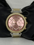  Shop Authentic Michael Kors Parker Pink Dial Two Tone Steel Strap Watch for Women - MK6140 - Luxxuri