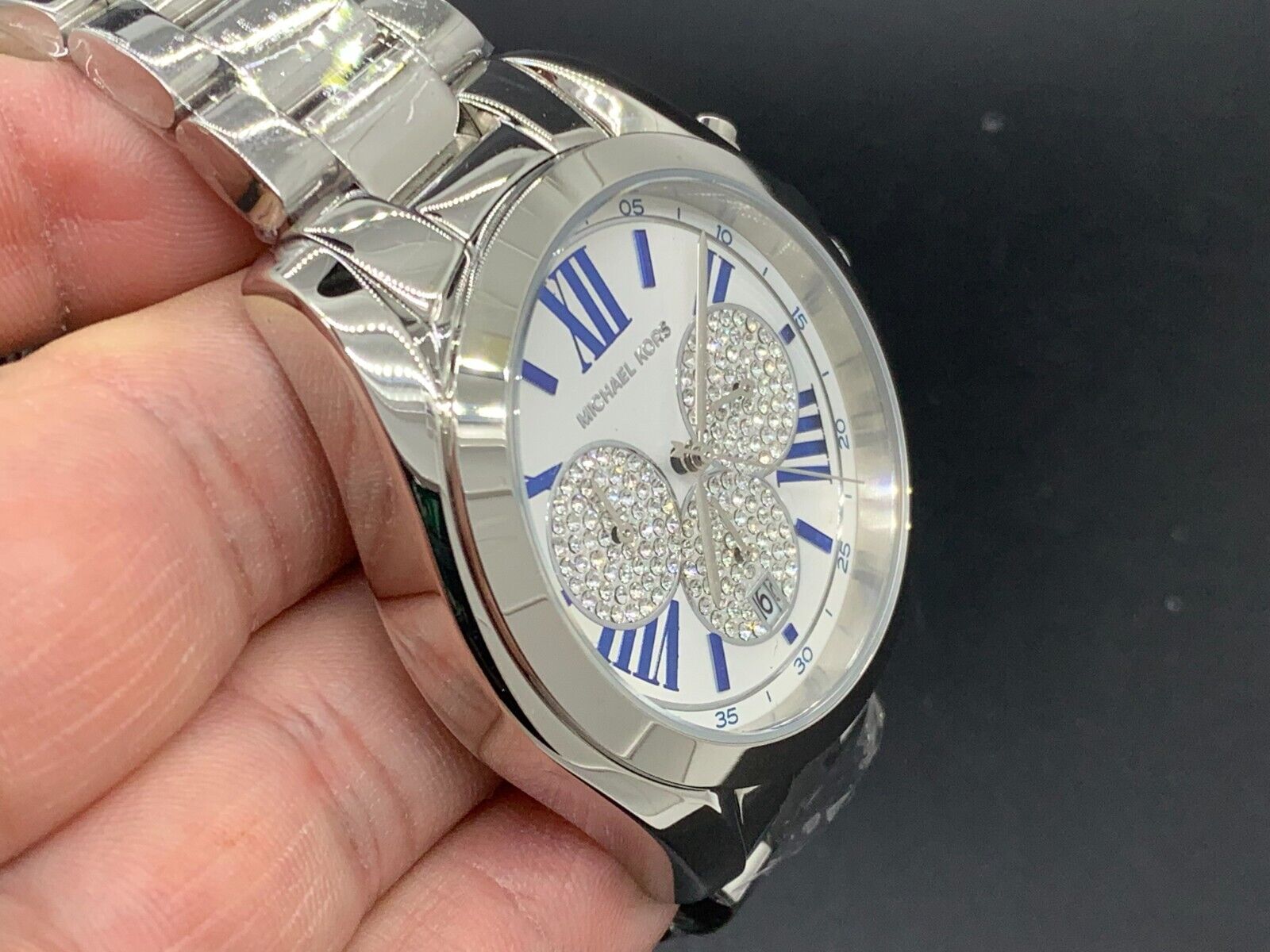  Shop Authentic Michael Kors Bradshaw Quartz Silver Dial Silver Steel Strap Watch For Women - MK6320 - Luxxuri