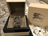  Shop Authentic Burberry The City Black Dial Silver Steel Strap Watch for Men - BU9380 - Luxxuri