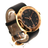  Shop Authentic Marc Jacobs Amy Black Dial Black Leather Strap Watch for Women - MBM1225 - Luxxuri
