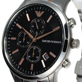  Shop Authentic Emporio Armani Renato Chronograph Black Dial Two Tone Steel Strap Watch For Men - AR11165 - Luxxuri
