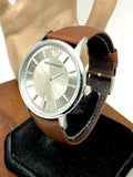  Shop Authentic Emporio Armani Renato Quartz Silver Dial Brown Leather Strap Watch For Men - AR11185 - Luxxuri