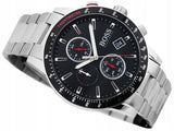  Shop Authentic Hugo Boss Rafale Chronograph Black Dial Silver Steel Strap Watch for Men - 1513509 - Luxxuri