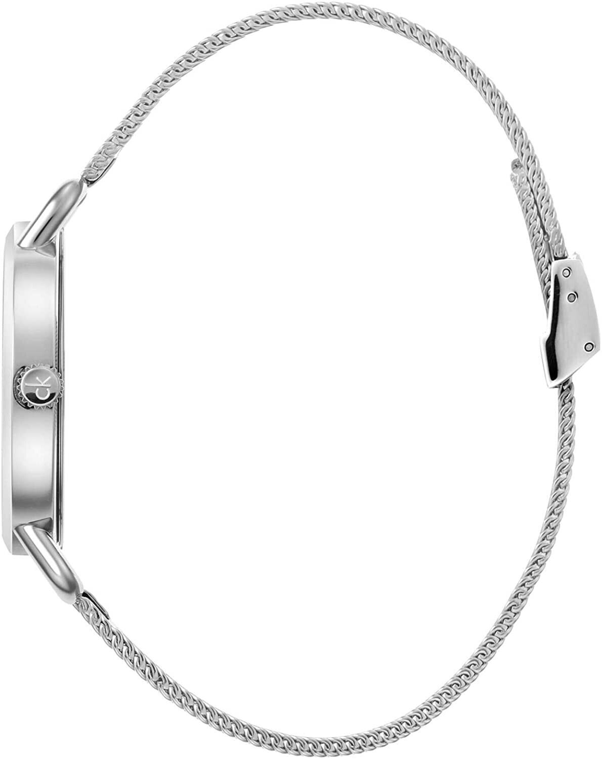  Shop Authentic Calvin Klein Even White Dial Silver Mesh Bracelet Watch for Women - K7B23126 - Luxxuri