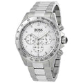  Shop Authentic Hugo Boss Ikon Chronograph White Dial Silver Steel Strap Watch for Men - 1512962 - Luxxuri