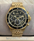  Shop Authentic Michael Kors Bayville Chronograph Black Dial Gold Steel Strap Watch For Men - MK8726 - Luxxuri
