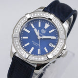  Shop Authentic Tag Heuer Aquaracer Quartz Diamonds Blue Dial Blue Nylon Strap Watch for Women - WAY131N.FT6091 - Luxxuri