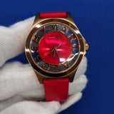  Shop Authentic Marc Jacobs Henry Skeleton Red Dial Red Leather Strap Watch for Women - MBM1338 - Luxxuri