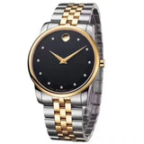  Shop Authentic Movado Museum Classic Diamonds Black Dial Two Tone Steel Strap Watch For Men - 0606879 - Luxxuri