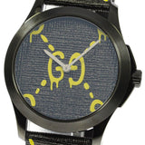  Shop Authentic Gucci G Timeless Ghost Black Dial Black Leather Strap Watch For Men - YA1264019 - Luxxuri