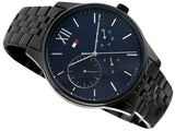  Shop Authentic Tommy Hilfiger Damon Quartz Chronograph Blue Dial Black Steel Strap Watch for Men - 1791454 - Luxxuri