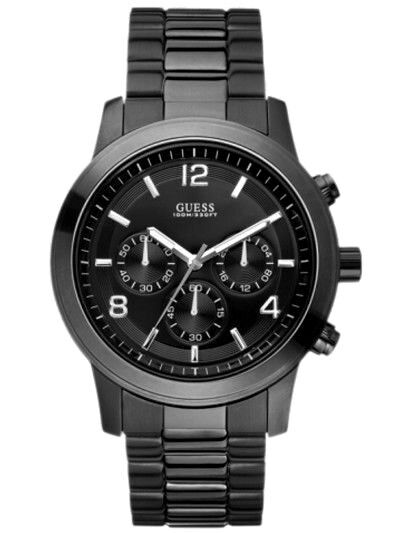  Shop Authentic Guess Chronograph Black Dial Black Steel Strap Watch for Men - W15061G1 - Luxxuri