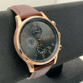  Shop Authentic Hugo Boss Navigator Grey Dial Brown Leather Strap Watch for Men - 1513496 - Luxxuri