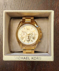  Shop Authentic Michael Kors Bradshaw Chronograph White Dial Gold Steel Strap Watch For Women - MK6266 - Luxxuri