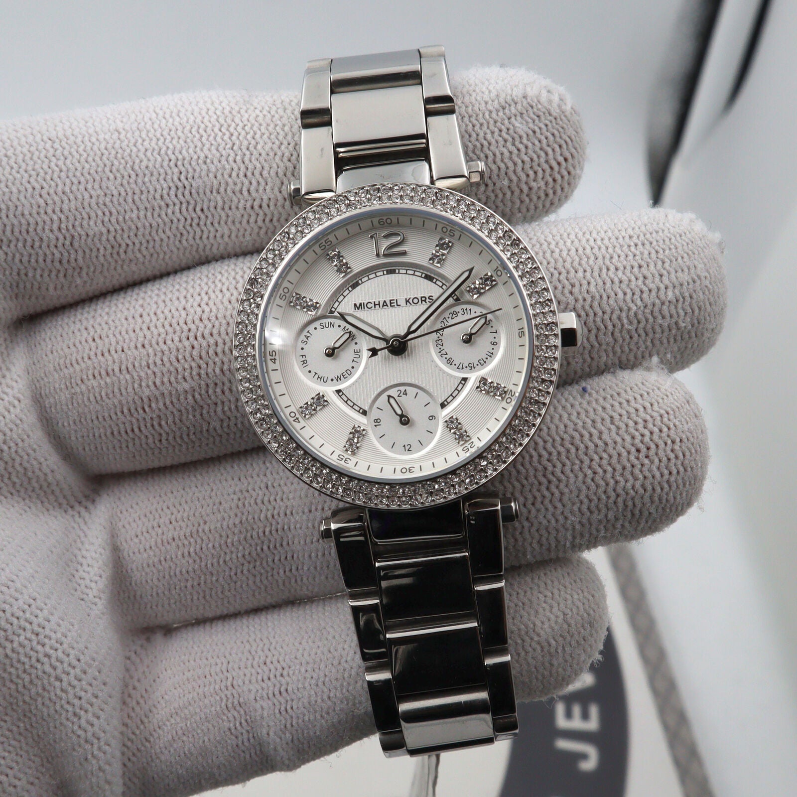  Shop Authentic Michael Kors Parker Silver Dial Silver Steel Strap Watch for Women - MK5615 - Luxxuri