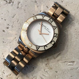  Shop Authentic Marc Jacobs Blade White Dial Gold Steel Strap Watch for Women - MBM3050 - Luxxuri