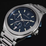 Shop Authentic Maserati Triconic Quartz Blue Dial Silver Steel Strap Watch For Men - R8873639001 - Luxxuri