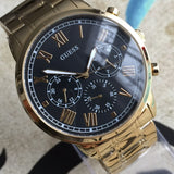  Shop Authentic Guess Hendrix Multifunction Black Dial Gold Steel Strap Watch for Men - W1309G2 - Luxxuri
