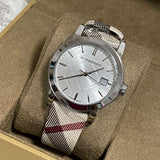  Shop Authentic Burberry The City White Dial Brown Leather Strap Watch for Women - BU9113 - Luxxuri