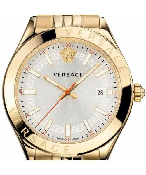  Shop Authentic Versace Hellenyium Analog White Dial Gold Steel Strap Watch for Men - VEVK00720 - Luxxuri