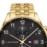  Shop Authentic Tommy Hilfiger West Chronograph Quartz Black Dial Gold Steel Strap Watch For Men - 1791708 - Luxxuri
