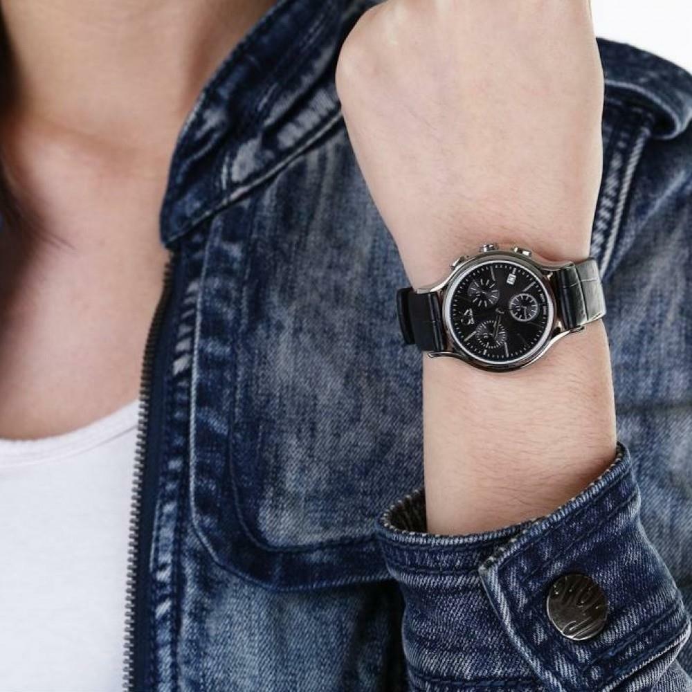  Shop Authentic Calvin Klein Skirt Chronograph Black Dial Black Leather Strap Watch for Men - K2U291C1 - Luxxuri