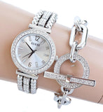  Shop Authentic Guess Gala Diamonds Silver Dial Silver Steel Strap Watch for Women - GW0401L1 - Luxxuri