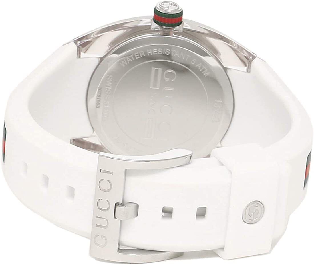  Shop Authentic Gucci Sync Quartz White Dial White Rubber Strap Unisex Watch - YA137302 - Luxxuri