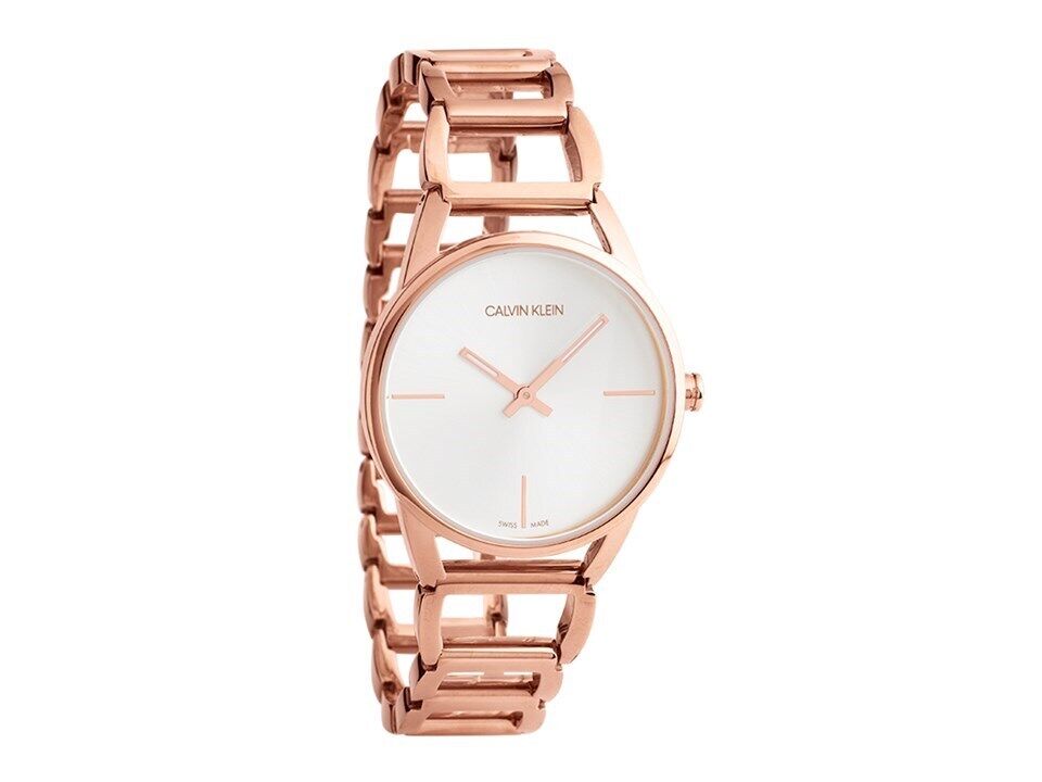  Shop Authentic Calvin Klein Stately White Dial Rose Gold Steel Strap Watch for Women - K3G23626 - Luxxuri
