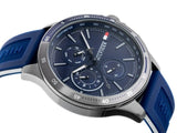  Shop Authentic Tommy Hilfiger Bank Blue Dial Blue Rubber Strap Watch for Men - 1791721 - Luxxuri