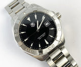  Shop Authentic Tag Heuer Aquaracer Quartz Black Dial Silver Steel Strap Watch for Men - WAY1110.BA0928 - Luxxuri