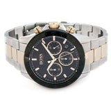  Shop Authentic Hugo Boss Here Chronograph Black Dial Two Tone Steel Strap Watch for Men - 1513757 - Luxxuri