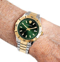  Shop Authentic Versace Hellenyium Quartz Green Dial Two Tone Steel Strap Watch For Men - VE3A00720 - Luxxuri