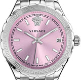  Shop Authentic Versace Hellenyium Pink Dial Silver Steel Strap Watch for Women - V12010015 - Luxxuri
