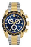  Shop Authentic Versace V-Ray Chronograph Quartz Blue Dial Two Tone Steel Strap Watch For Men - VE2I01021 - Luxxuri