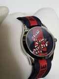  Shop Authentic Gucci Le Marche Des Merveilles Blue Red Dial Blue Red Nylon Strap Unisex Watch - YA126493 - Luxxuri