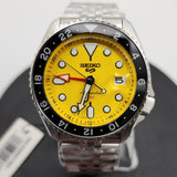  Shop Authentic Seiko 5 Sport SKX GMT US Special Creation Automatic Yellow Dial Silver Steel Strap Watch for Men - SSK017K1 - Luxxuri