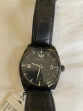  Shop Authentic Emporio Armani Franco Black Dial Black Leather Strap Watch For Men - AR0368 - Luxxuri